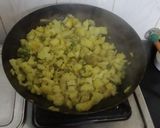 A picture of step 2 of Cauliflower sabji.
