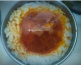 Foto langkah ke 3 dari resep Nasi Tim Isi Telur Ragout.
