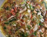 A picture of step 3 of Chicken Cheese Omelate.