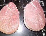 A picture of step 1 of Beef Tarragon Steak with Mayo Dip Sauce.
