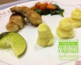 Foto del paso 3 de la receta: Tiras de Pescado al Limón con Puré de Papas y Espinacas Salteadas