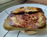 Foto del paso 5 de la receta: Sándwich de tofu a la miel mostaza y berenjena..
