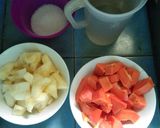 Foto langkah ke 1 dari resep Jus Pepaya Nanas peluntur lemak.