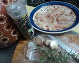 A picture of step 1 of Ranch-Style Christmas Fish Chicharrón Tacos (Las Correa Style).