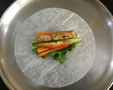 A picture of step 5 of Vietnamese Style Vegetarian Spring Rolls.