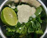 A picture of step 1 of Hariyali Aloo Chutney Pulao.