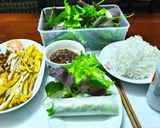 Hình bước làm 3 của món Bún đậu mắm tôm kiểu cuộn