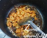 A picture of step 3 of Prawn Dum Biryani.