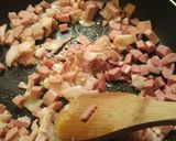 A picture of step 3 of Lentils with Bacon.