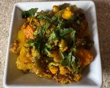 A picture of step 3 of Kathiyavadu style healthy Undhiyu.