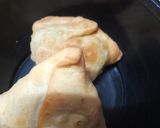 A picture of step 6 of Samosa - garma garma with the chutney.