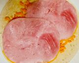 A picture of step 3 of Tortilla Rolls with Ham and Cheese.