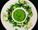 हरे प्याज़ की चटनी (hare pyaz ki chutney recipe in Hindi) रेसिपी चरण 4 फोटो