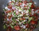 A picture of step 1 of Papad chat.