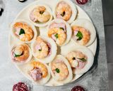 Une image de l'étape 3 de Chips de Crevettes 🦐 au Tarama et à la menthe.