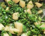 पालक बटाटा भाजी (palak batata bhaji recipe in marathi) रेसिपी स्टेप 2 फोटो 