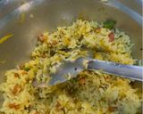 A picture of step 6 of Mangai Sadum / Raw Mango Rice.