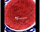 A picture of step 2 of Microwaved red velvet cake with butter cream frosting in my style.