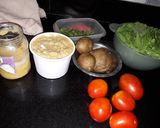 A picture of step 1 of Palak kofta.