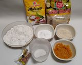 Foto langkah ke 1 dari resep Bakpao Labu Kuning (3 Isian).