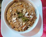 A picture of step 7 of Singhara Sesame Halwa.