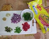 A picture of step 1 of Masala Maggi.