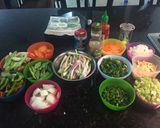 Foto del paso 1 de la receta: Pollo salteado con vegetales en salsa de ostras
