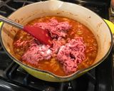 A picture of step 5 of Three Bean Chili.