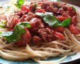 A picture of step 3 of Spaghetti bolognese.