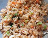 Gambar langkah 6 resipi Nasi Goreng Chicken Chop.