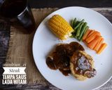 Foto langkah ke 10 dari resep Steak Tempe Saus Lada Hitam.