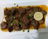 A picture of step 8 of Beef liver, Kidney, fat, meat Masalay wale.