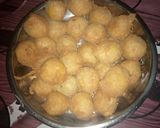 A picture of step 3 of Yam ball.