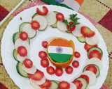 A picture of step 3 of Tri colour salad 🥗 cucumber salad 🥗😋.