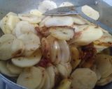 A picture of step 4 of Aloo ki warqiyan.