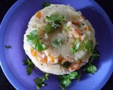 A picture of step 4 of Rava upma.