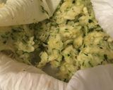 A picture of step 1 of Cheesy Zucchini slices.
