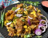 A picture of step 9 of Egg Kothu Parotta.
