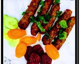 A picture of step 3 of Chicken seekh kebabs.