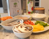 Foto del paso 1 de la receta: Salteado de verduras, chipirones y gambas