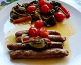 Foto del paso 3 de la receta: Salchichas al cava con pimiento de padro y cherry