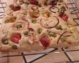 Une image de l'étape 6 de Pain liquide ramadan tomates/oignons/poivrons en bruschetta.