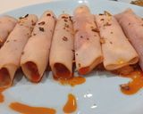 Foto del paso 7 de la receta Ballotinas Estofados de Pavo con Corazón Fundido de Sobrasada y Miel al Vapor
