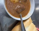 Hình bước làm 4 của món Bò hầm pate tiêu xanh
