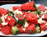 A picture of step 4 of Watermelon Feta Salad.