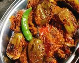 A picture of step 9 of Rajasthani Stuffed Eggplant.