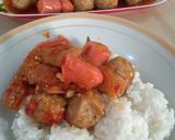 Foto langkah ke 5 dari resep Oseng Pedas Bakso Krecek.