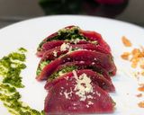 A picture of step 6 of Beetroot mini tacos.