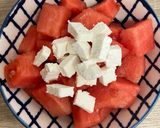 Foto del paso 2 de la receta Ensalada de sandía y queso feta con vinagreta