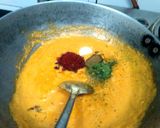 A picture of step 4 of Kaju curry.